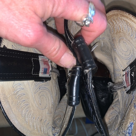 🩸PRICE DROP Vintage OLATHE Bullhide Elephant Print Exotic Leather Boots Size 9.5 - Picture 8 of 8